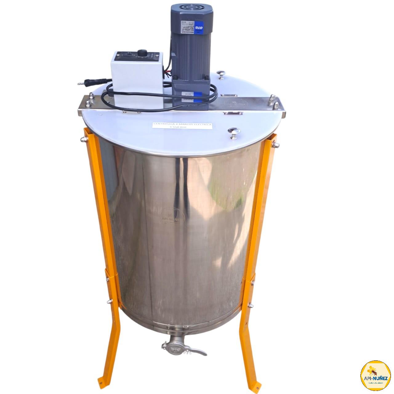CENTRIFUGA MIEL ELÉCTRICA 4 MARCOS  AC INOX.