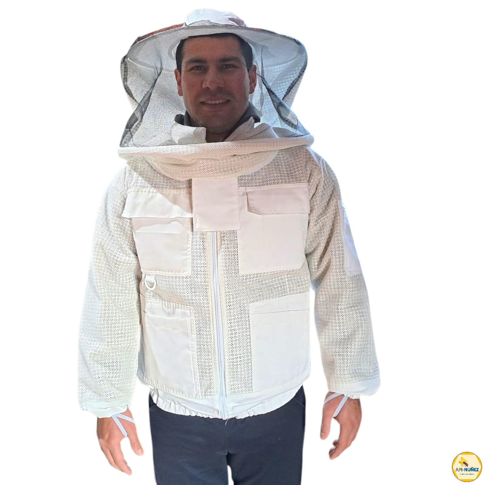 CHAQUETA APICULTOR(A) VENTILADA VELO REDONDO VARIEDAD DE TALLAS API-NUÑEZ 
