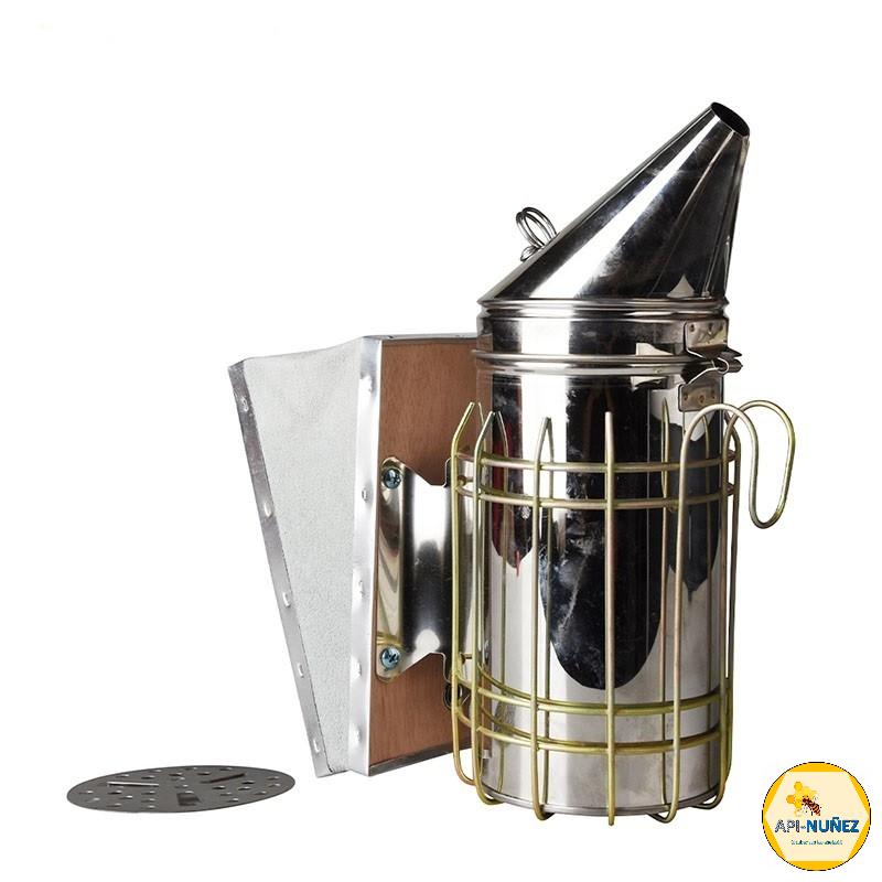 AHUMADOR APICOLA   AC.INOX. MODELO AMERICANO FUELLE CUERO 28 CM