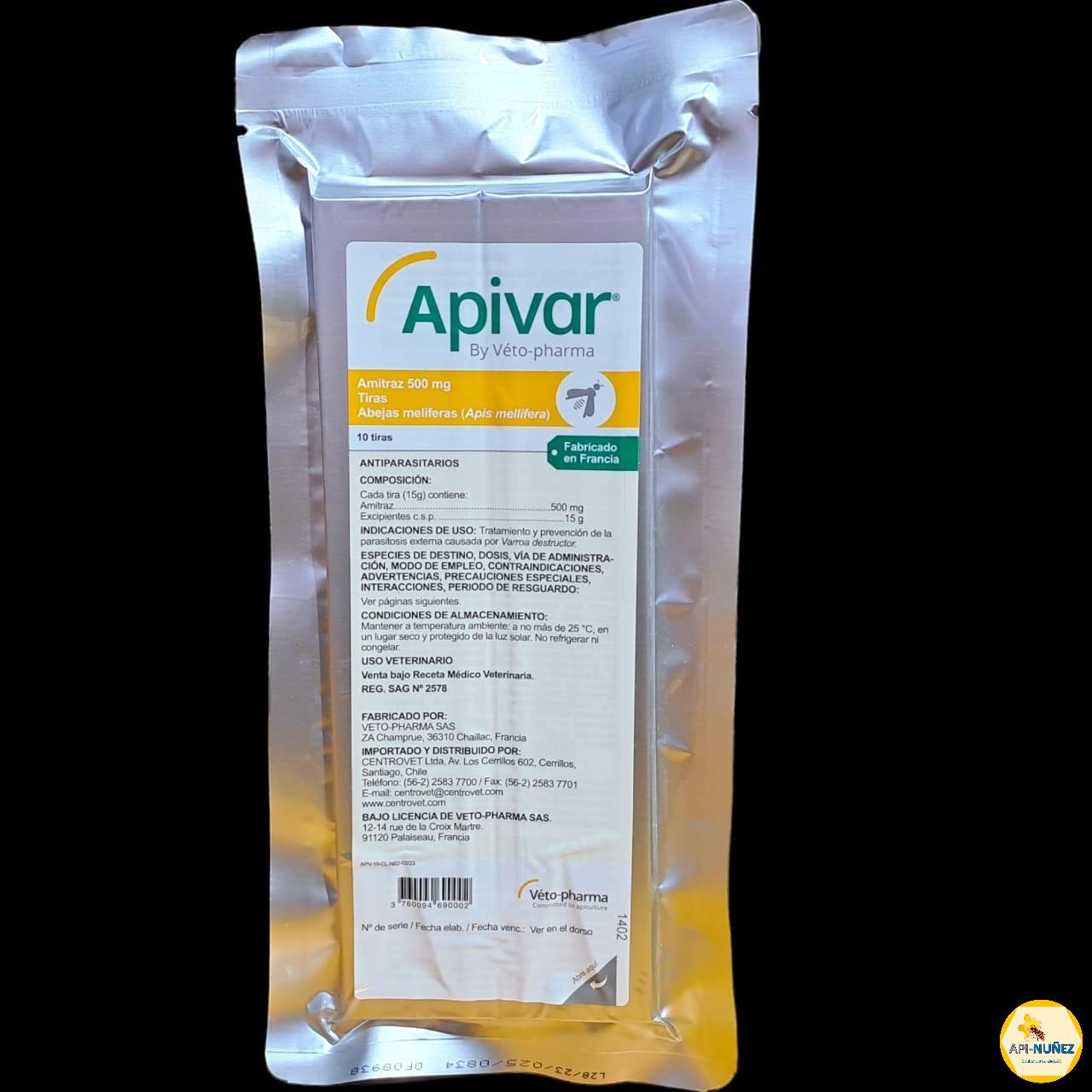 APIVAR (AMITRAZ) X  10 TIRAS