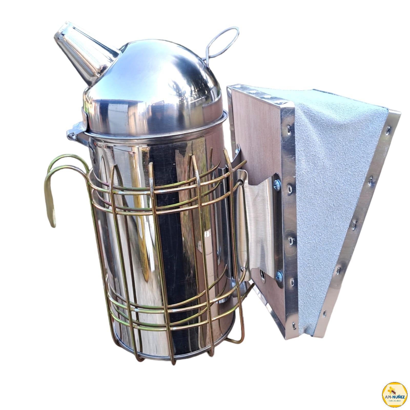 AHUMADOR APICOLA   AC.INOX. EUROPEO FUELLE DE CUERO 28CM