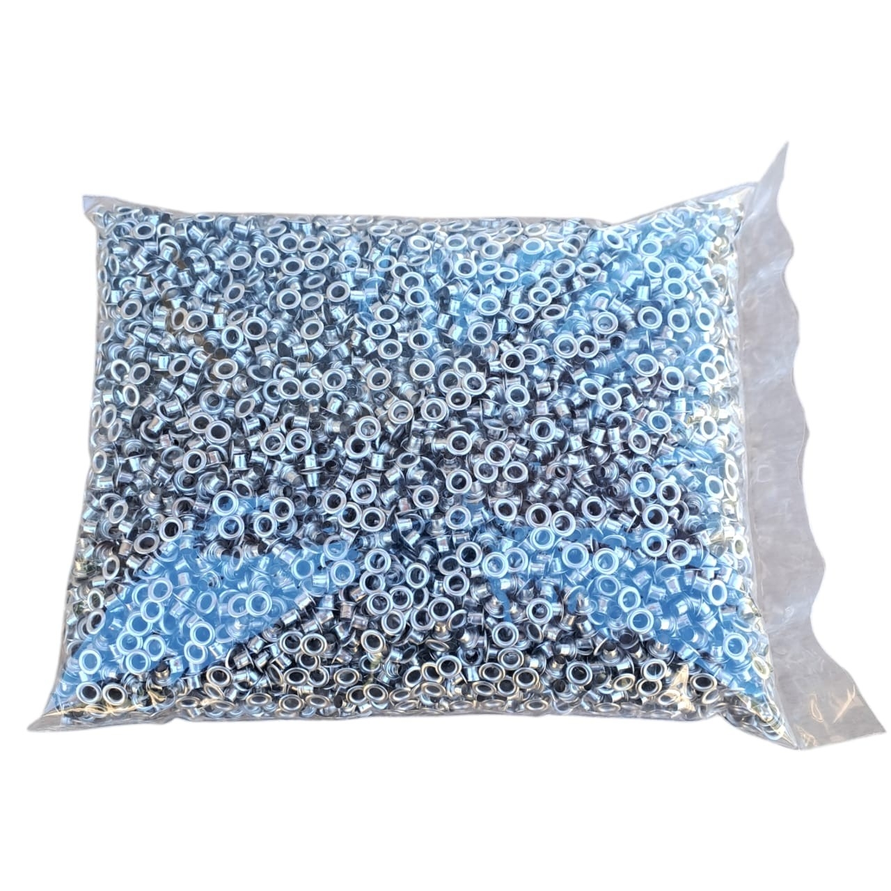 BOLSA DE OJETILLOS PLATA 10.000 UNIDADES APROX. (4.5 MM)
