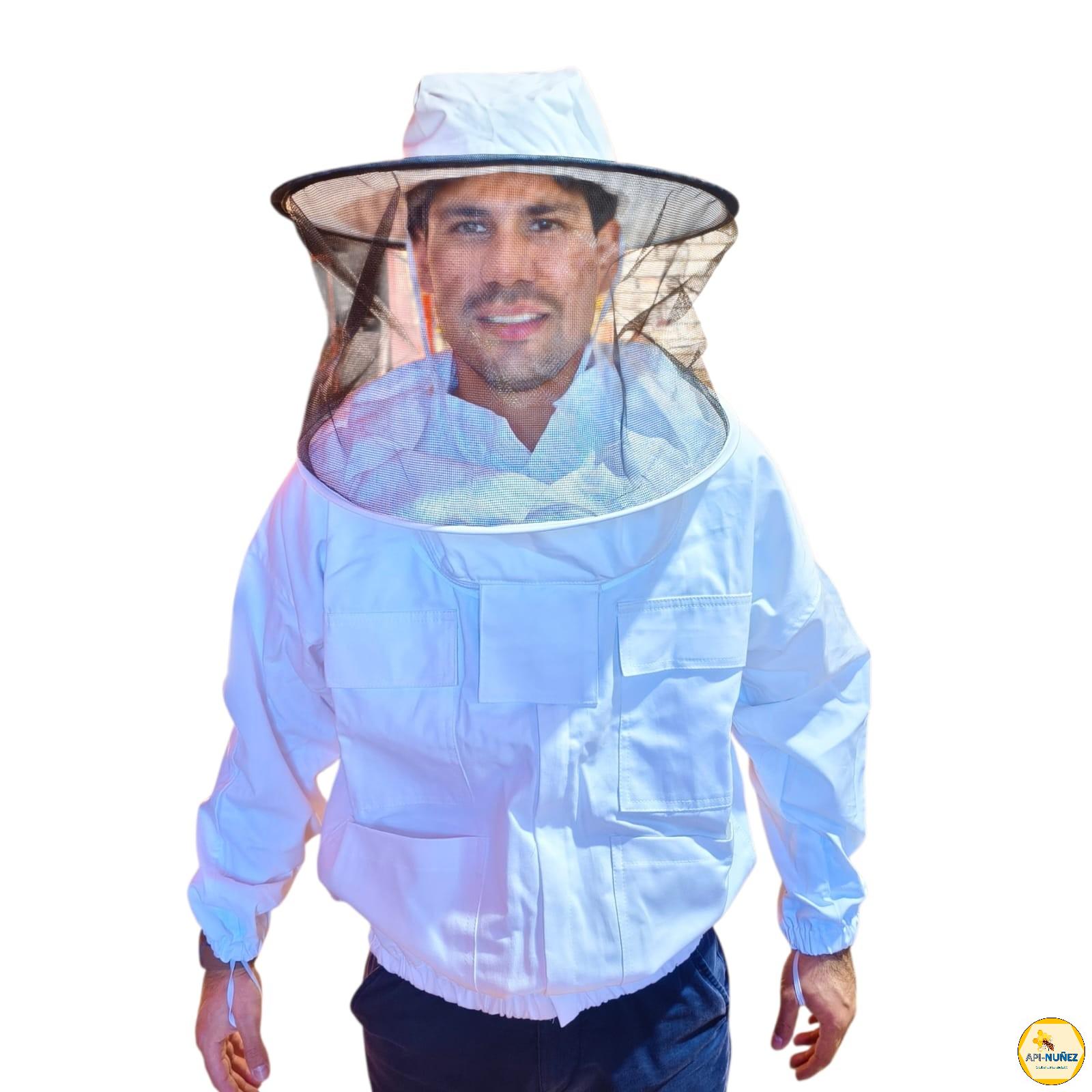 CHAQUETA DE APICULTOR  BLANCO VELO REDONDO API-NUÑEZ