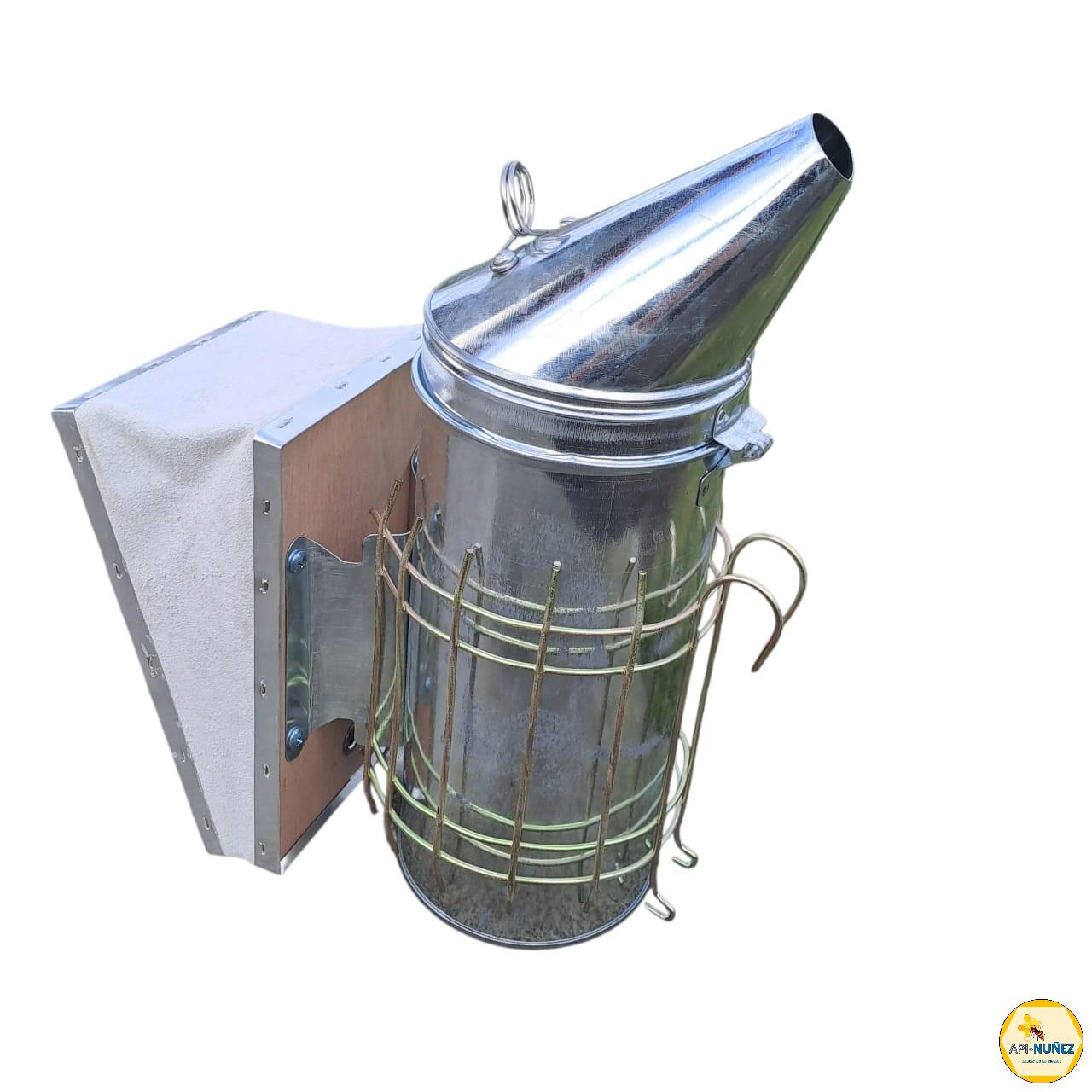 AHUMADOR APICOLA   GALVANIZADO CON FUELLE DE CUERO 28CM