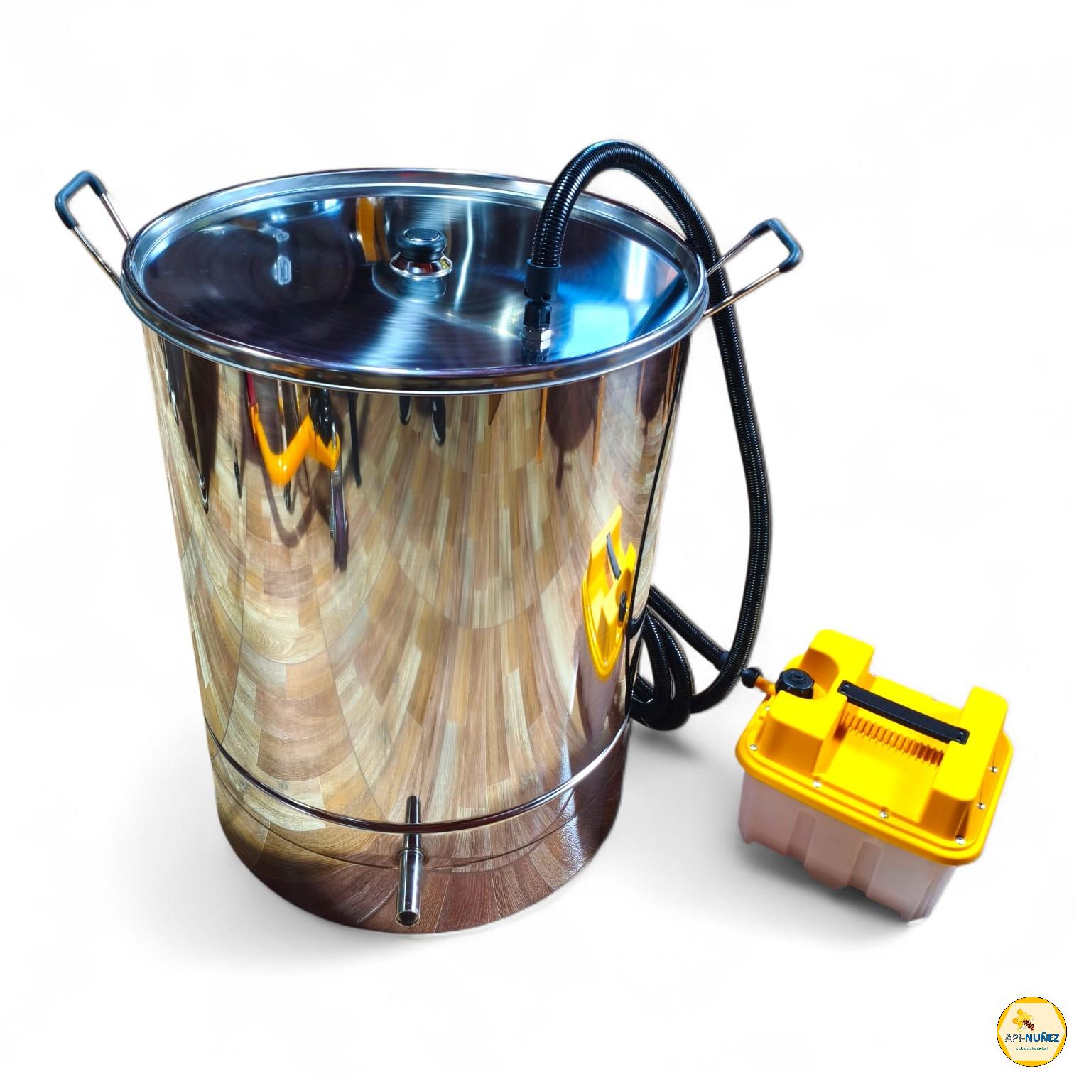 FUNDIDOR DE CERA CON VAPORIZADOR ACERO INOX. 304 REDONDO  72*57*57 CM 45 cm 