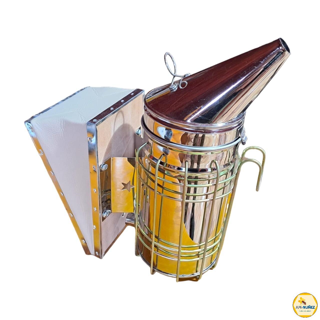 AHUMADOR APICOLA  AC.INOX. MODELO AMERICANO FUELLE CUERO SINTETICO 